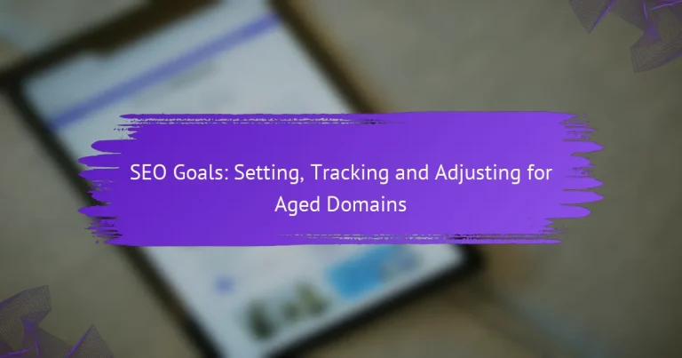 SEO 目标：为老域名设置、跟踪和调整