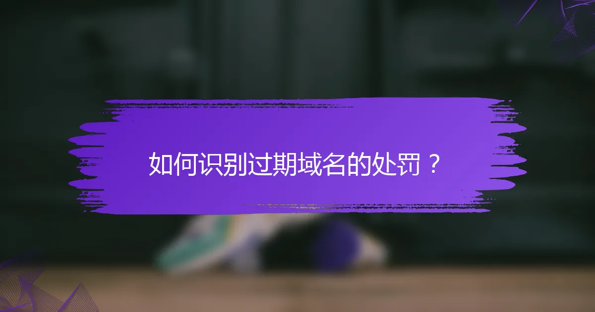 如何识别过期域名的处罚？