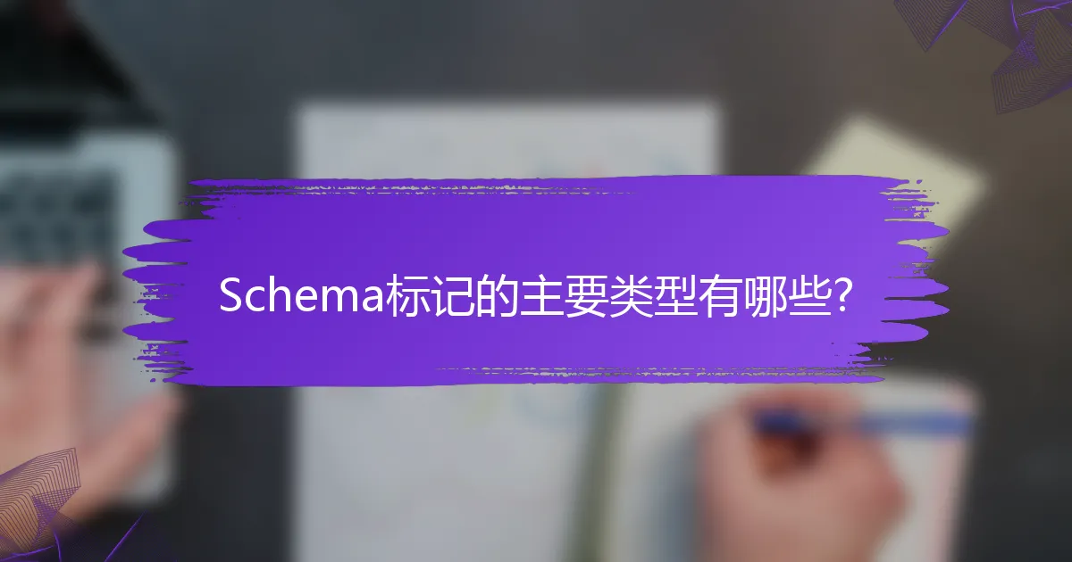 Schema标记的主要类型有哪些?